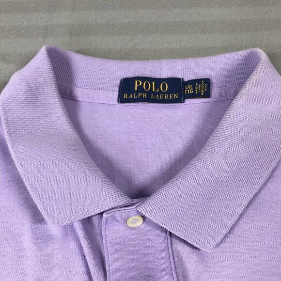 Polo Ralph Lauren Polo Shirt Mens 2XL Lavender Cotton Pony Logo Short Sleeve - Picture 2 of 8